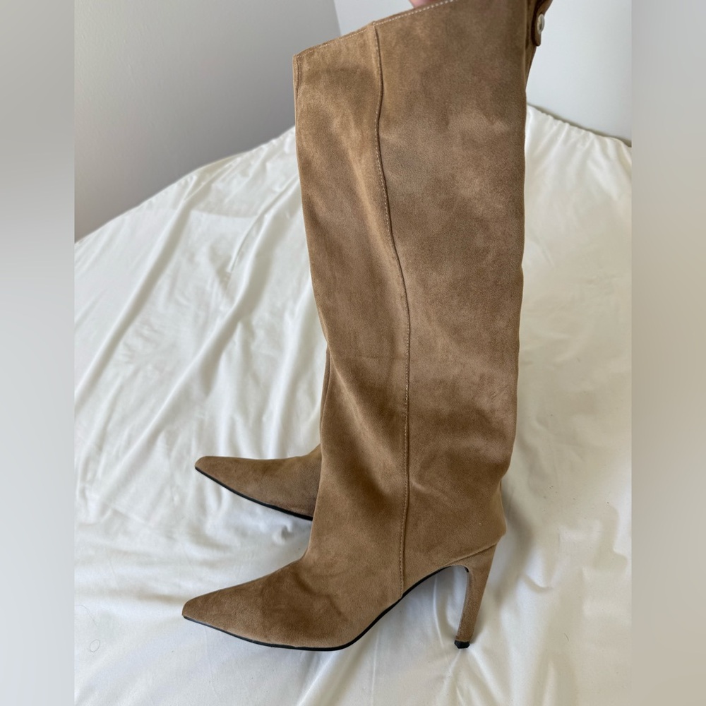 Amina Blu Jessi Suede Heeled Boots size 8 US WOMENS - Picture 2 of 7
